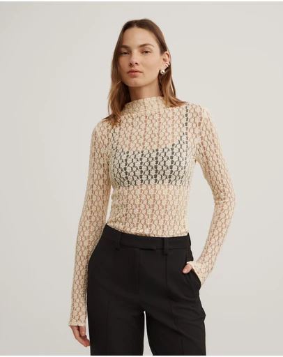 Witchery - Textured Long Sleeve Top