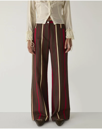 Laagam - Leroy Striped Twill Pants