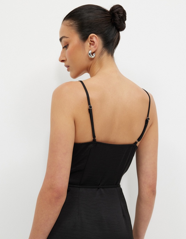 Calli - Union Satin Wrap Dress