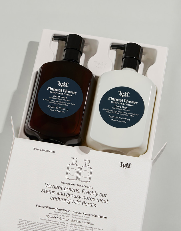 Leif Products - Limited Edition Holiday Flannel Flower Hand Duo LGE