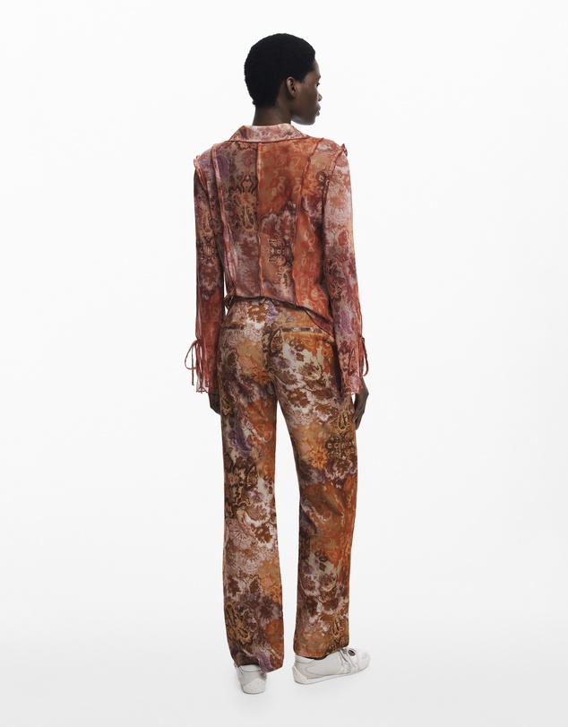 Desigual - Paisley corduroy pants