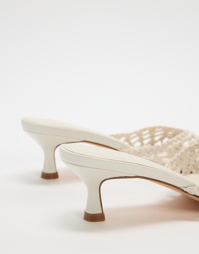 AERE - Leather Woven Kitten Heels