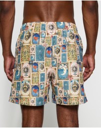Camilla - Mid Length Elastic Waist Boardshorts