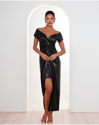 Pilgrim - Raven Off Shoulder Twist Gown