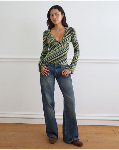 Mixed Green Stripe