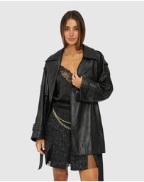 Belle & Bloom - Forevermore Leather Trench Coat