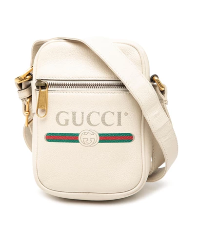 Gucci - Pre-Loved Mini Grained Calfskin Logo Crossbody