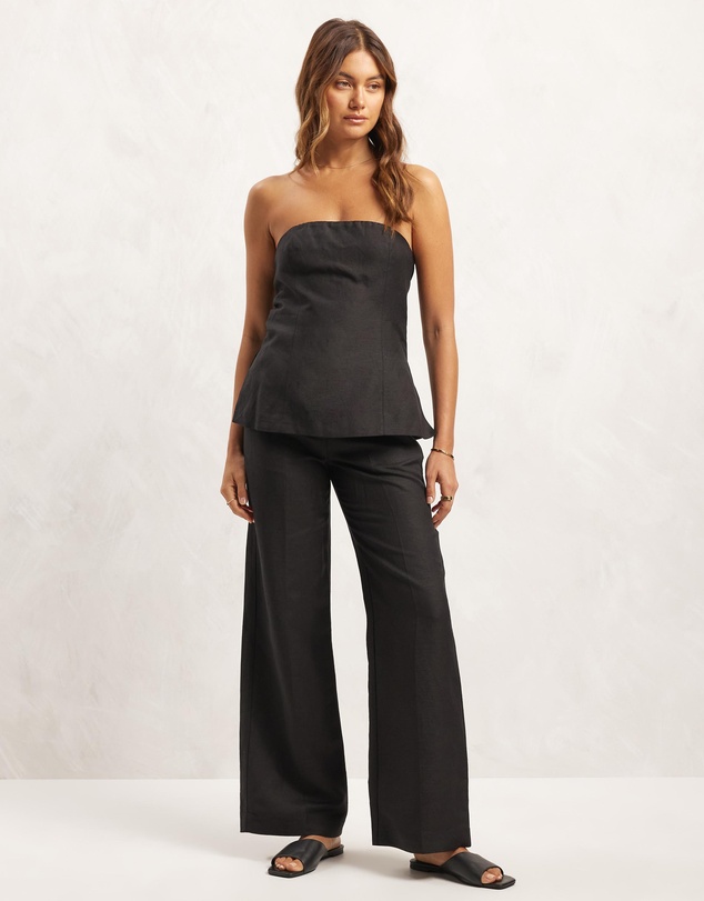 AERE - Linen Blend Wide Leg Pants