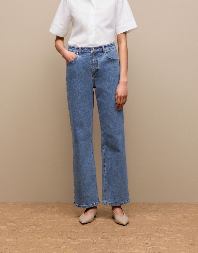 Trenery - Wide Leg Jean in Mid Blue