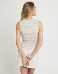 Subtitled - Delmore Shirred  Top