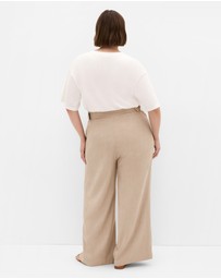 City Chic - Alana Wide Leg Pant - latte