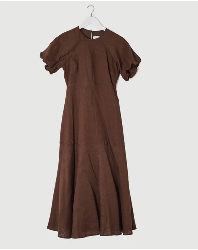 Revibe - Repaired Minima Esenciales Paityn Linen Maxi Dress - AU 8