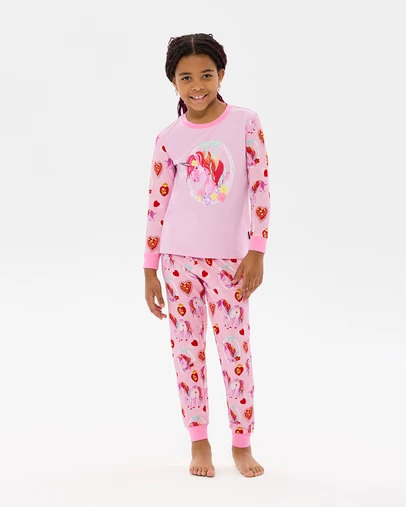 Rock Your Kid - Unicorn Hearts Long Sleeve Belle Sleep Set