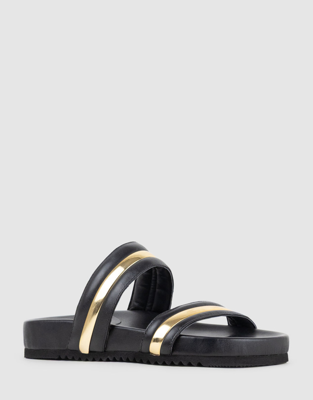 Edward Meller - KELLIS Two Strap Slide with Stripe