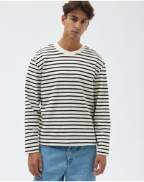 AERE - Heavyweight Stripe LS Tee