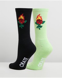 Crate - Burning Rose Socks Bundle - Unisex