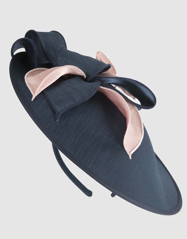 Max Alexander - Navy Pink Plate Racing Fascinator