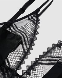 Passionata - Rodeo Plunge Opaque & Lace Lingerie Bodysuit