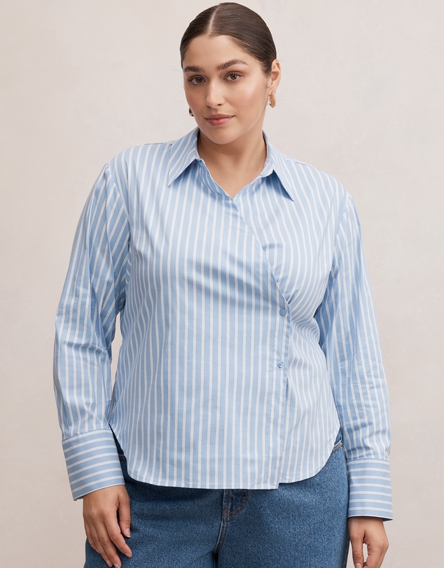 Forever New Curve - Tina Curve Tie Back Shirt