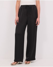 Calli - Lottie Satin Elastic Waist Pants