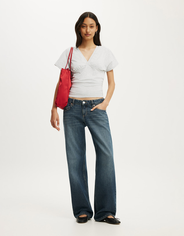 Cotton On - Benni Cinched Vee Tee