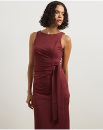 Atmos&Here - Lori Knot Front Midi Dress