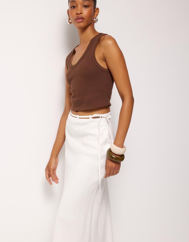 AERE - Noa Linen Midi Skirt
