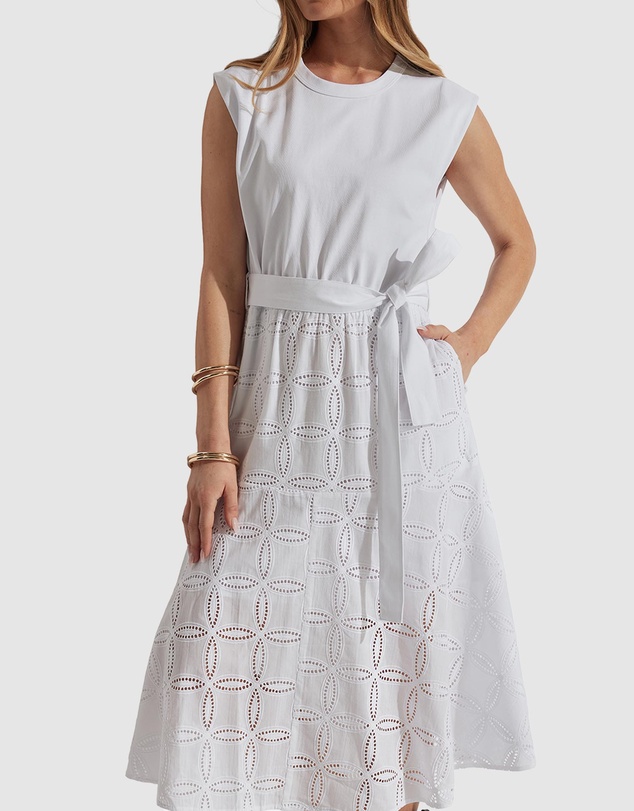 Decjuba - Eden Broderie Midi Dress