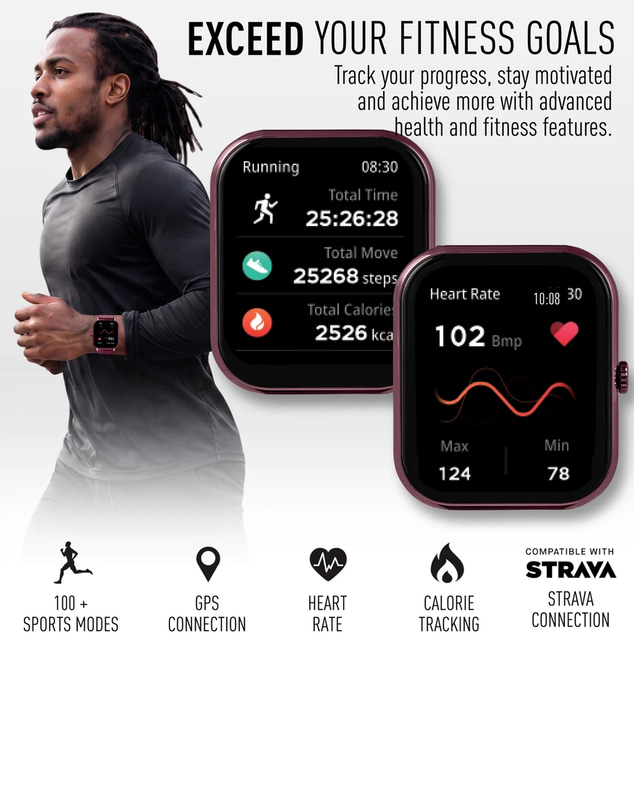 Reflex Active - Nexus Lite Burgundy Smart Watch