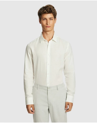 yd. - Malta Smart Slim Linen Shirt