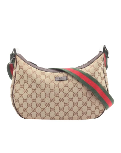 Pre-Loved by Azura Reborn - Pre-Loved GG Canvas Web Half Moon Crossbody