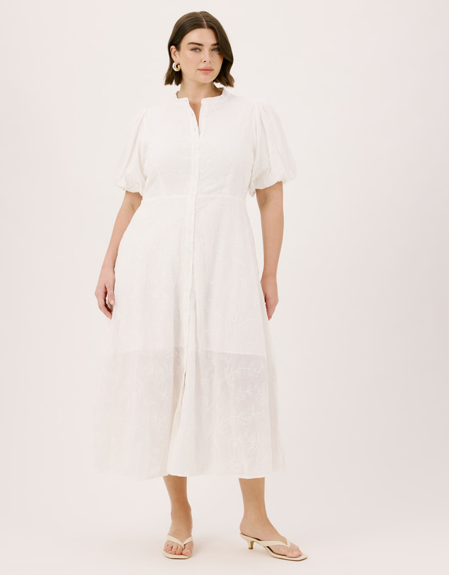 Atmos&Here Curvy - Pippa Puff Sleeve Midi Dress