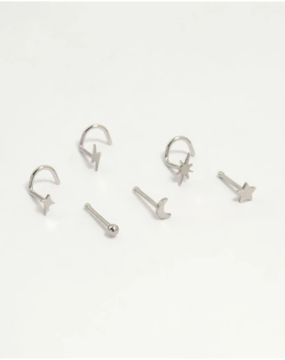 Lovisa - Surgical Steel Celestial Nose Stud 6-Pack