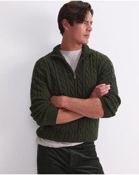 Sportscraft - Cable Knit Quarter Zip