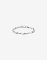 Michael Hill - Pear Shaped Cubic Zirconia Bezel Set Tennis Bracelet in Sterling Silver