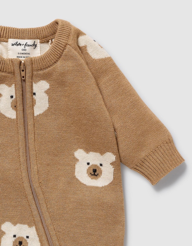Wilson & Frenchy - Organic Knitted Jacquard Growsuit - Babies