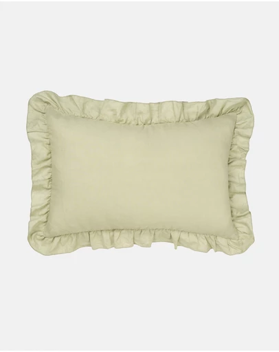 Linen House - Nimes Pure Linen Ruffle Filled Cushion