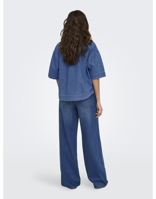 ONLY - Jay Pull String Wide Denim Pants