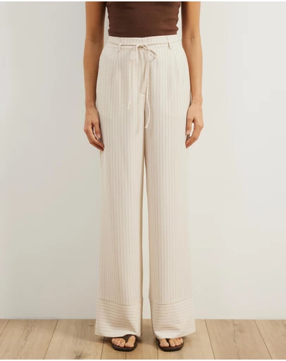 Atmos&Here - Marin Pinstripe Tailored Pants