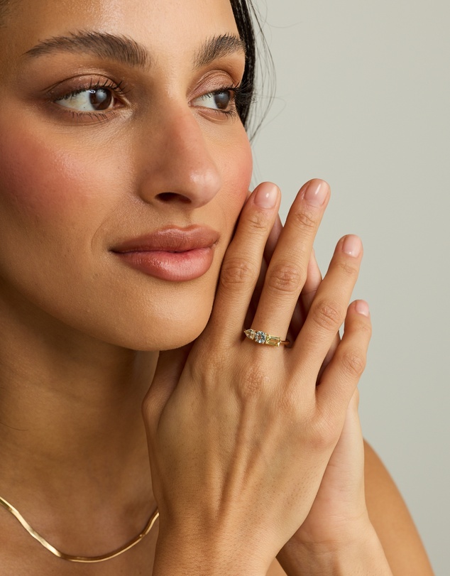 Michael Hill - Green Amethyst, Sky Blue Topaz & Lemon Quartz Multi-Gemstone Ring in 10kt Yellow Gold