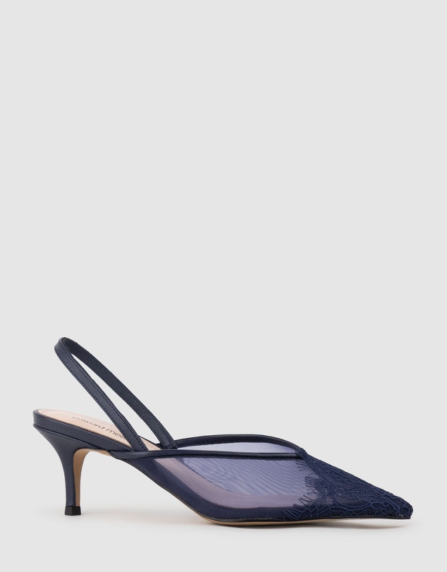 Edward Meller - DESTINE60 Lace Front Mesh Slingback