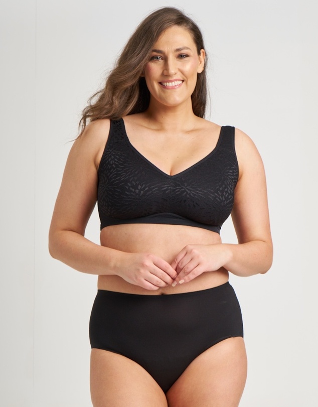 Ava & Audrey  - Ava & Audrey Millie Jacquard Mesh Wire-free Support Bra