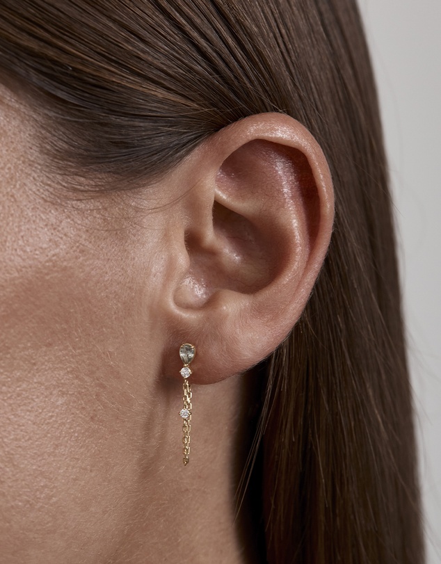 By Charlotte - Aura Chain Earrings