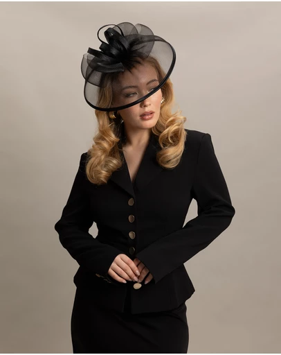 Morgan & Taylor - Tessa Fascinator in Black