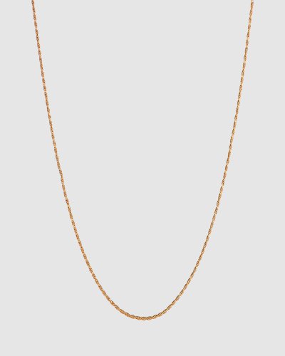 Necklace Basic Cord Necklace Twist Fine in 925 Sterling Silver Gold Plated