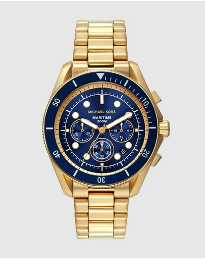 Michael Kors - Maritime Gold Tone Chronograph Watch
