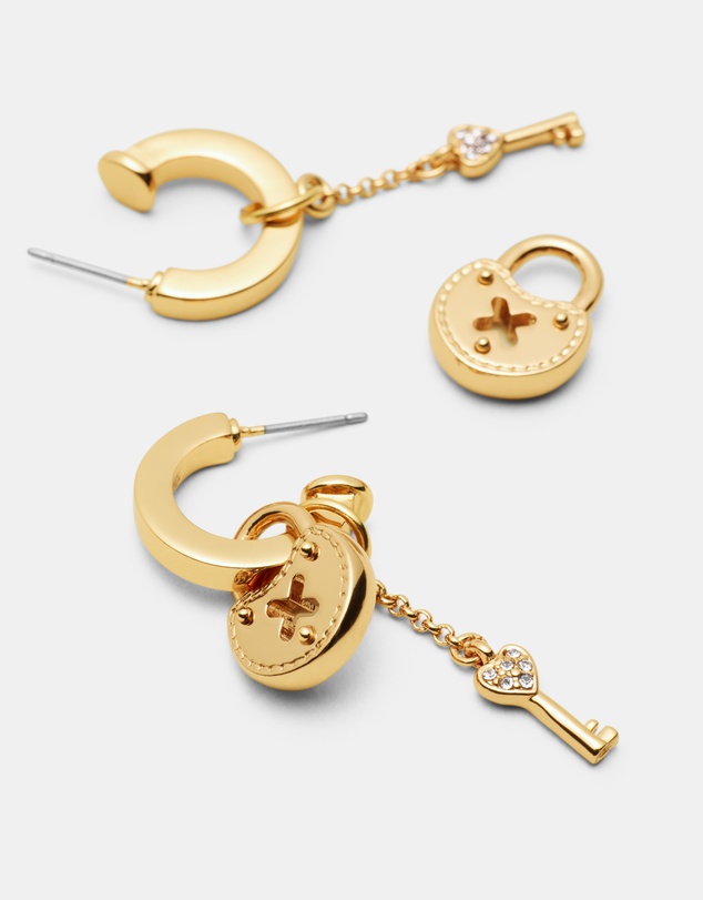 MIMCO - Lockette Charm Hoop Earrings