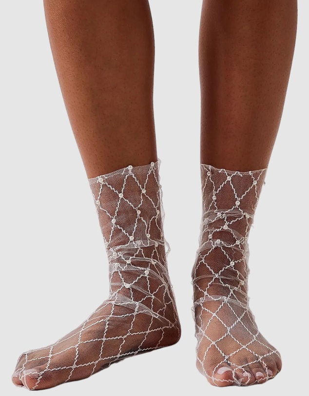 High Heel Jungle - Diamonds and Pearls Sheer Socks