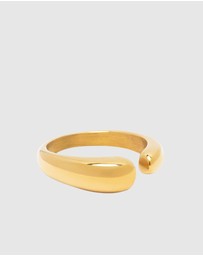 Nialaya Jewellery - Classic Cuff Ring in Gold
