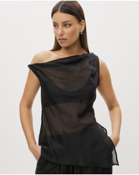 Lover - Layla Asymmetric Sheer Top